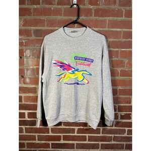 Vintage Y2k Kentucky Derby Festival Sweatshirt 2000 Horses Colorful Adult L